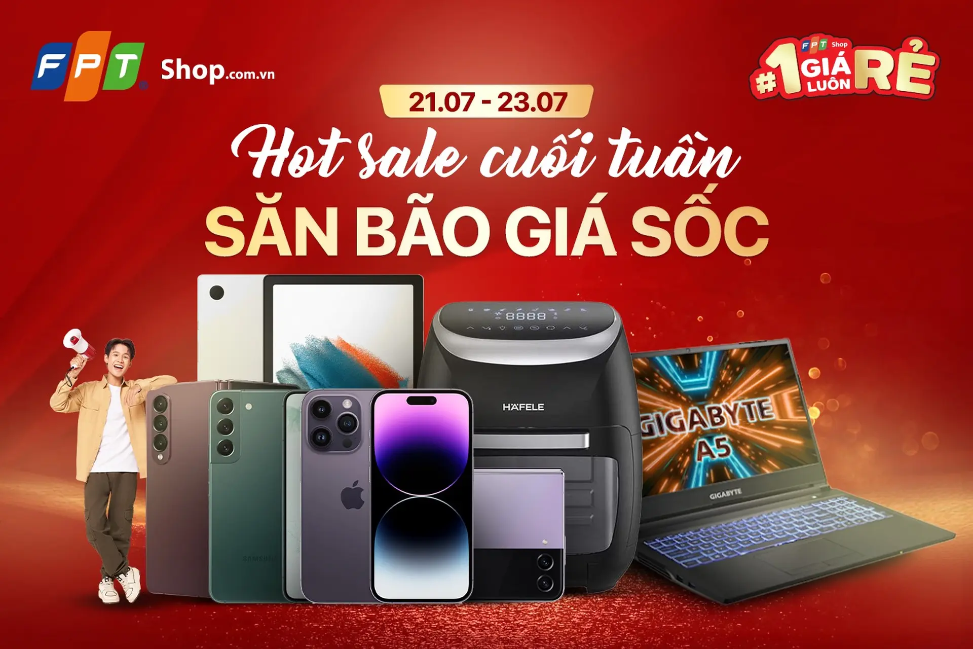 FPT Shop giảm đến 50% trong chương trình “Giá sốc cuối tuần”.
