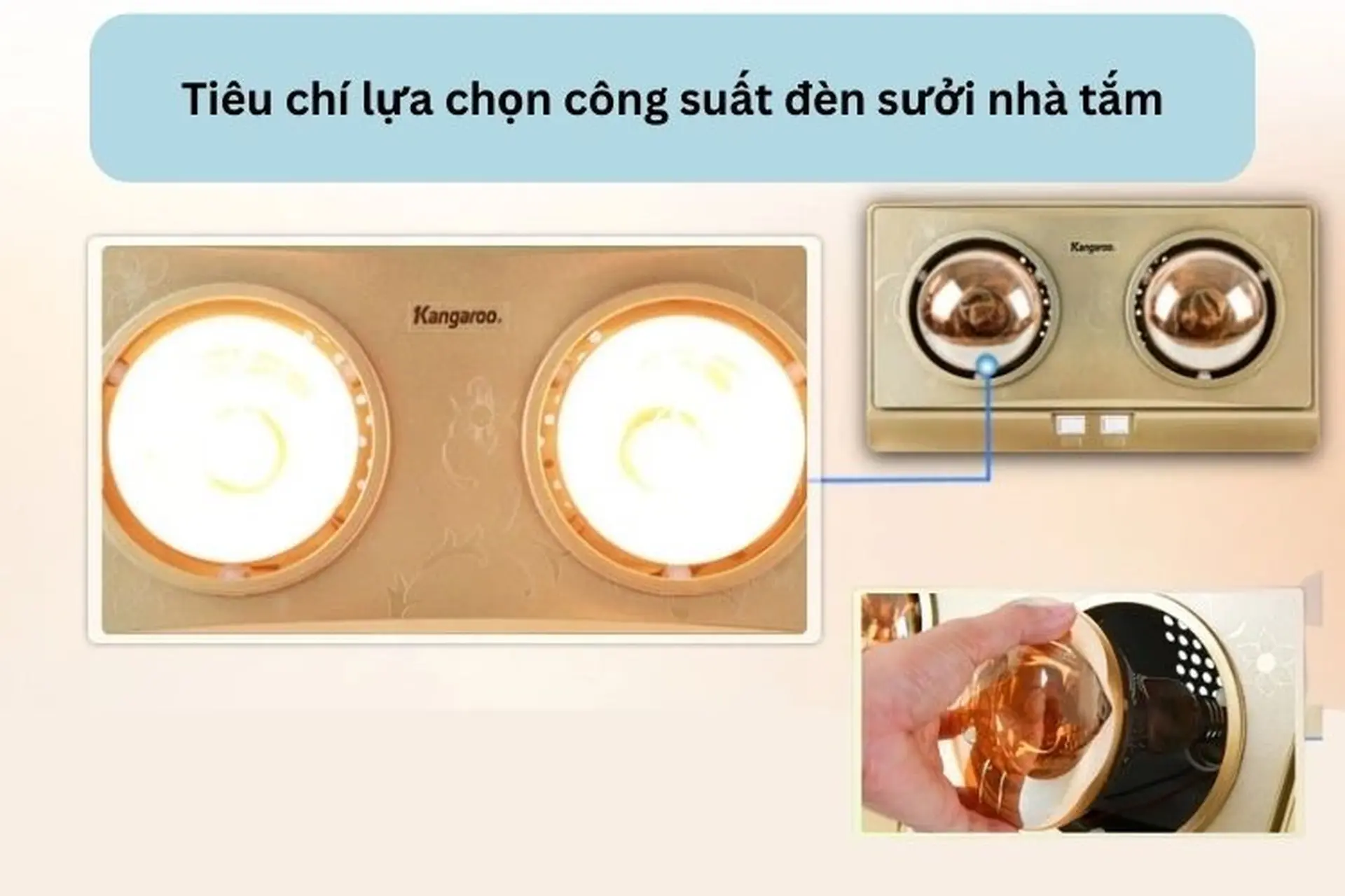 Tiêu chí lựa chọn công suất đèn sưởi nhà tắm phù hợp với nhu cầu sử dụng