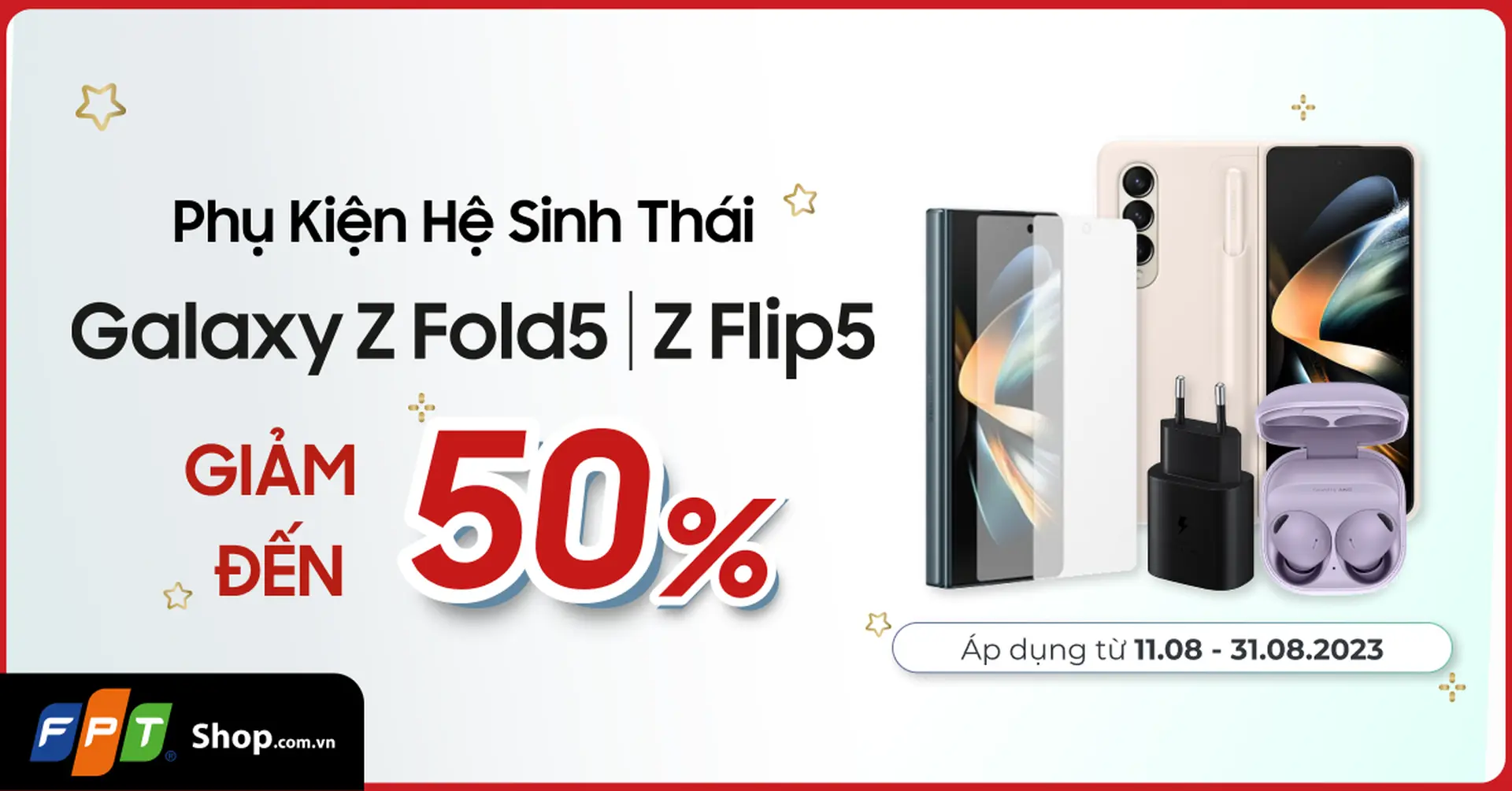 FPT Shop giảm đến 50% phụ kiện hệ sinh thái Samsung khi mua kèm Galaxy Z5 series