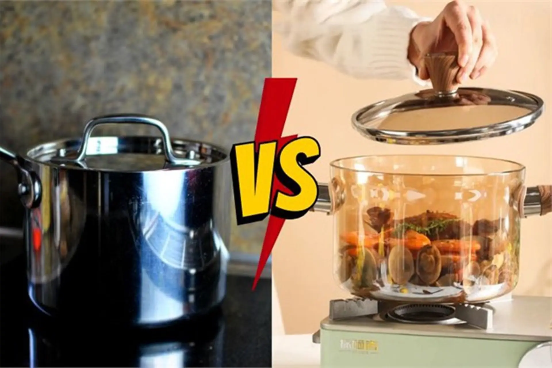 Nên mua nồi thủy tinh hay nồi inox? Ưu, nhược điểm của từng loại là gì?