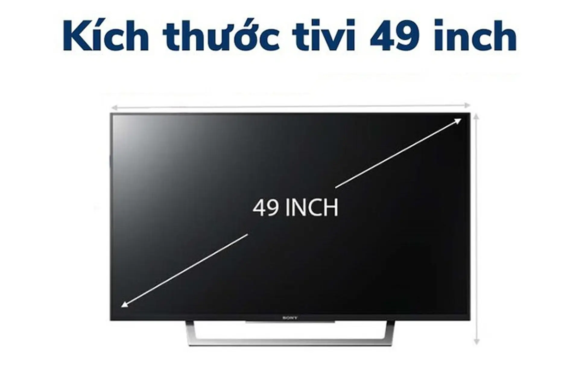Kích thước tivi 49 inch phù hợp cho phòng bao nhiêu m2?