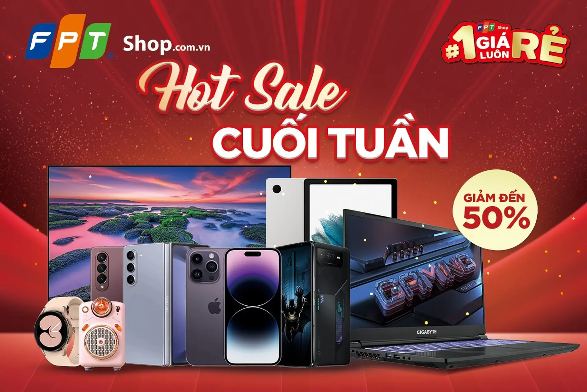 Giá sốc cuối tuần: Hàng loạt các sản phẩm giảm đến 15.000.000 đồng chỉ có tại FPT Shop