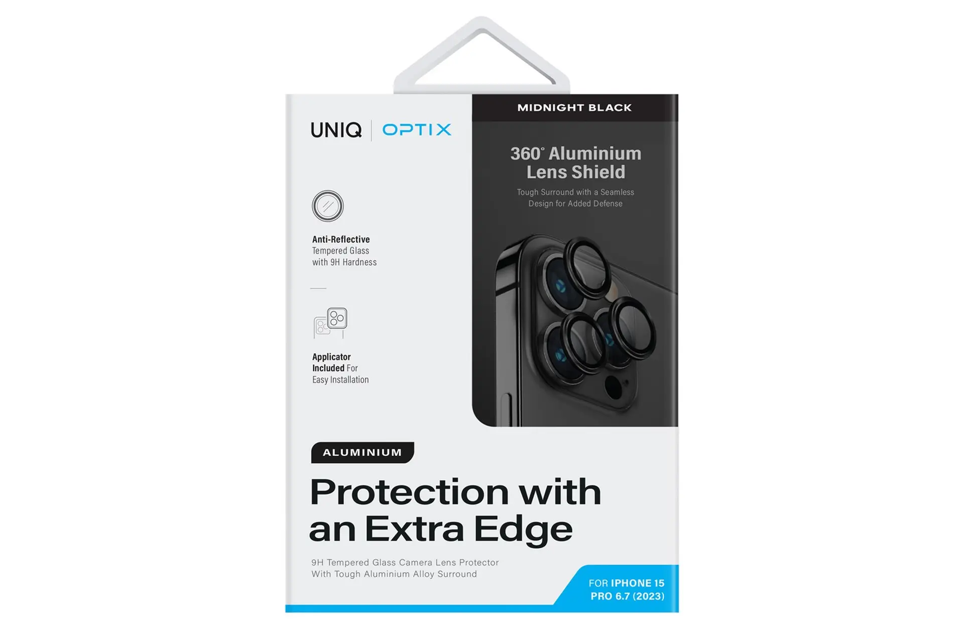 Miếng dán kính cường lực camera iPhone 15 Pro UniQ