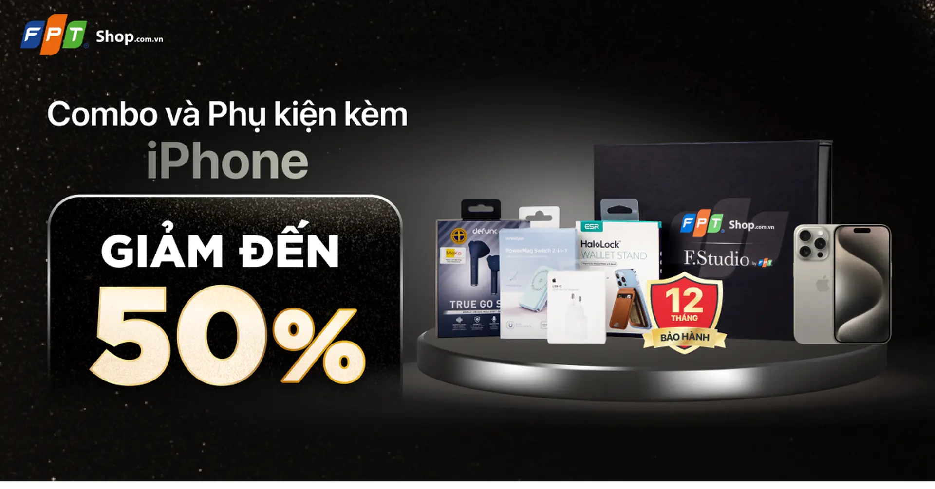 Combo và Phụ kiện giảm đến 50% khi mua kèm iPhone 15 Series FPT Shop