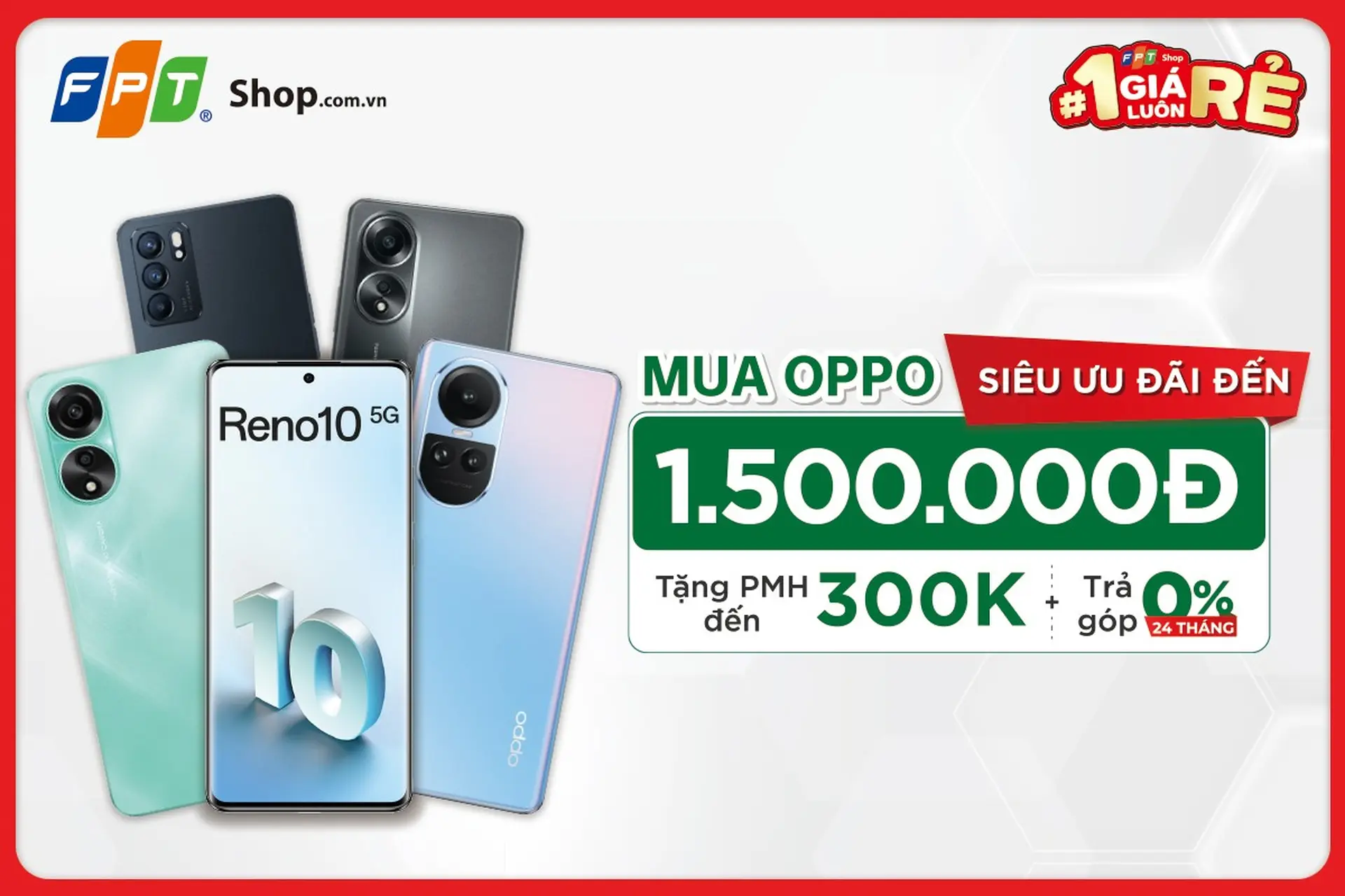 Chào đón tháng OPPO - FPT Shop siêu ưu đãi đến 1.500.000 đồng