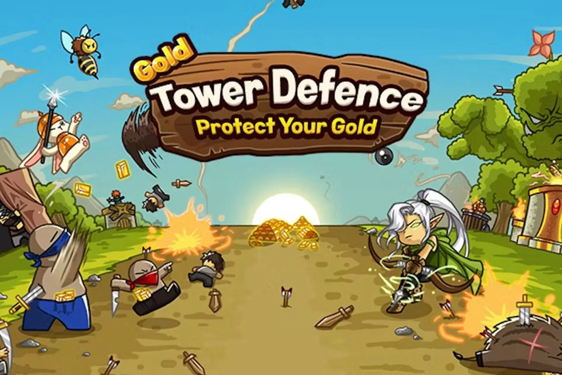 Trải nghiệm Gold Tower Defence: Game phòng thủ tháp hỗ trợ PVP thời gian thực