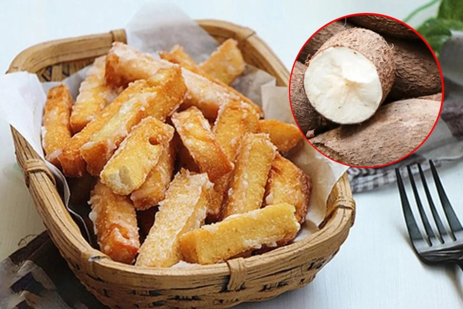Cách làm khoai mì chiên ngoài giòn, trong mềm, món ăn vặt hấp dẫn ai cũng mê