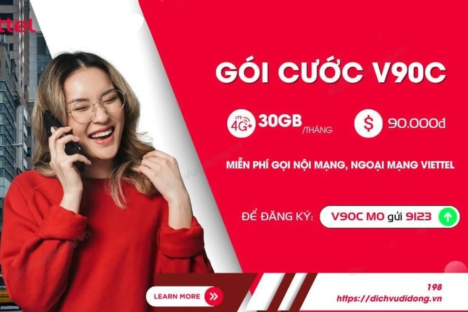 Hướng dẫn cách đăng ký gói cước V90C Viettel, ưu đãi khủng 15GB data tốc độ cao