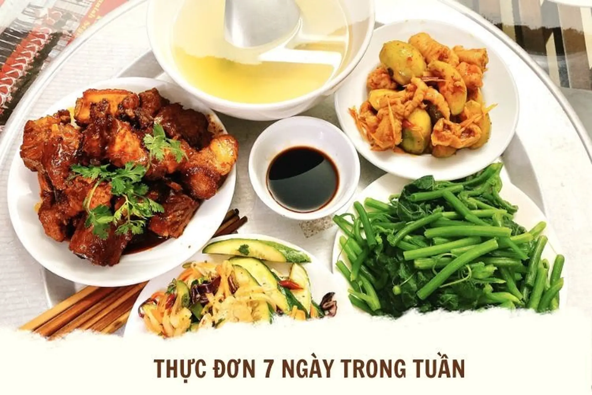 Khám phá thực đơn 7 ngày trong tuần vừa dễ làm vừa đầy đủ dinh dưỡng cho bữa cơm gia đình
