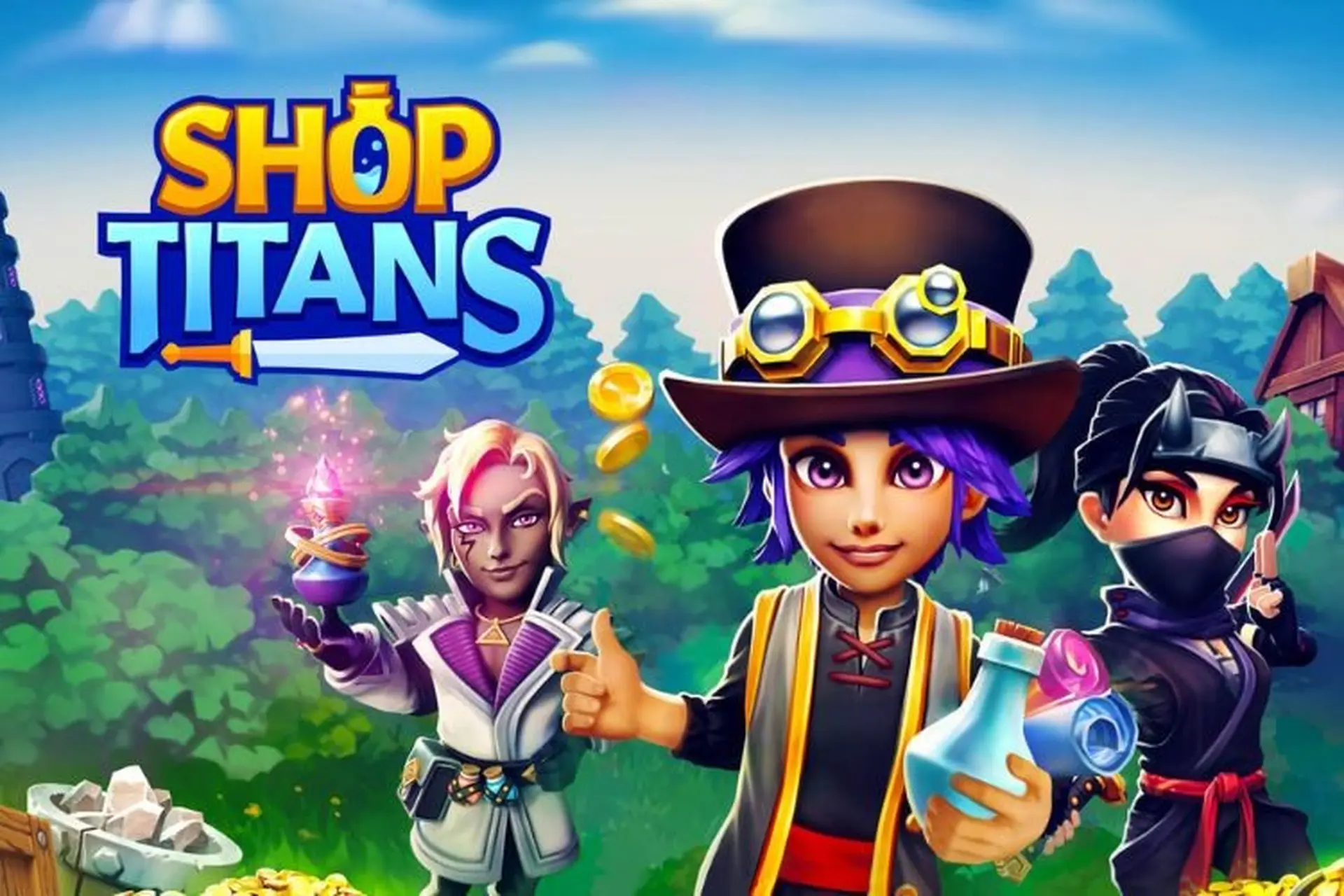 Game Shop Titans: Trải nghiệm nhập vai, chế tạo lắp ráp trong thế giới giả tưởng