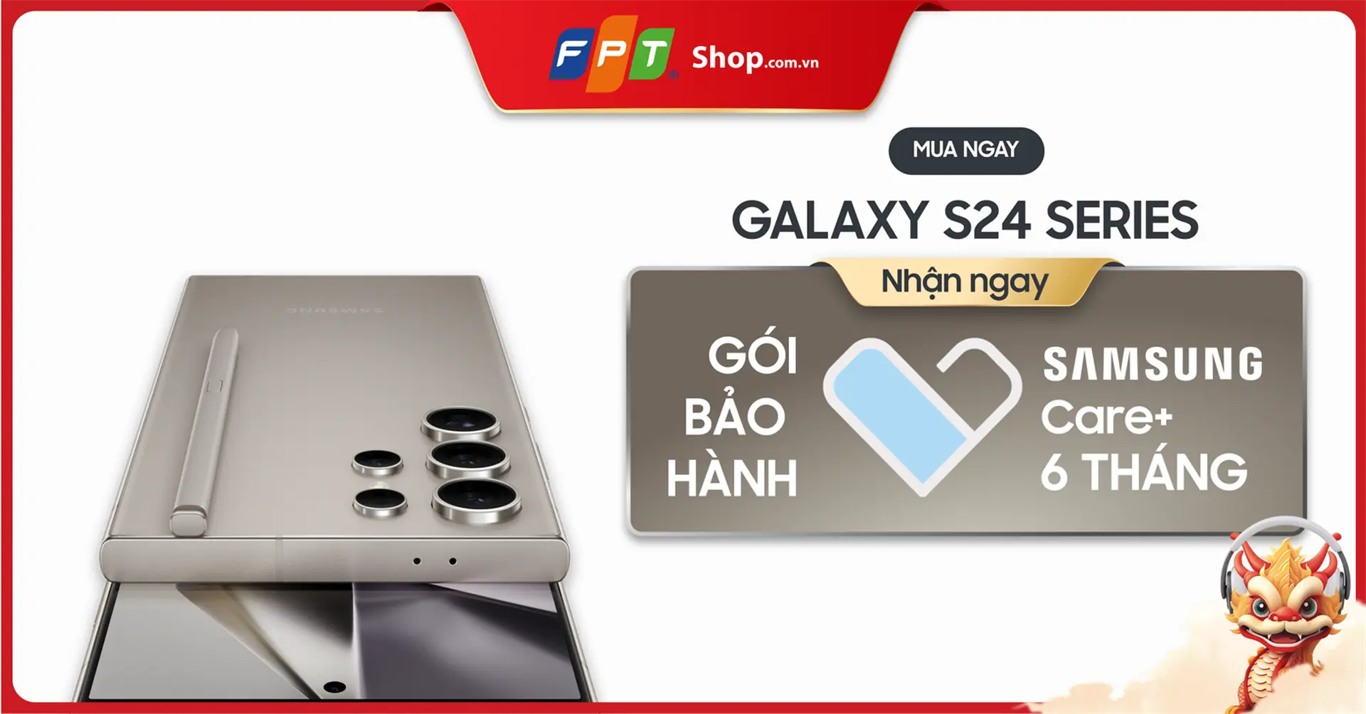 Tặng gói bảo hành Samsung Care+ dành cho chủ sở hữu điện thoại Galaxy 24 Series