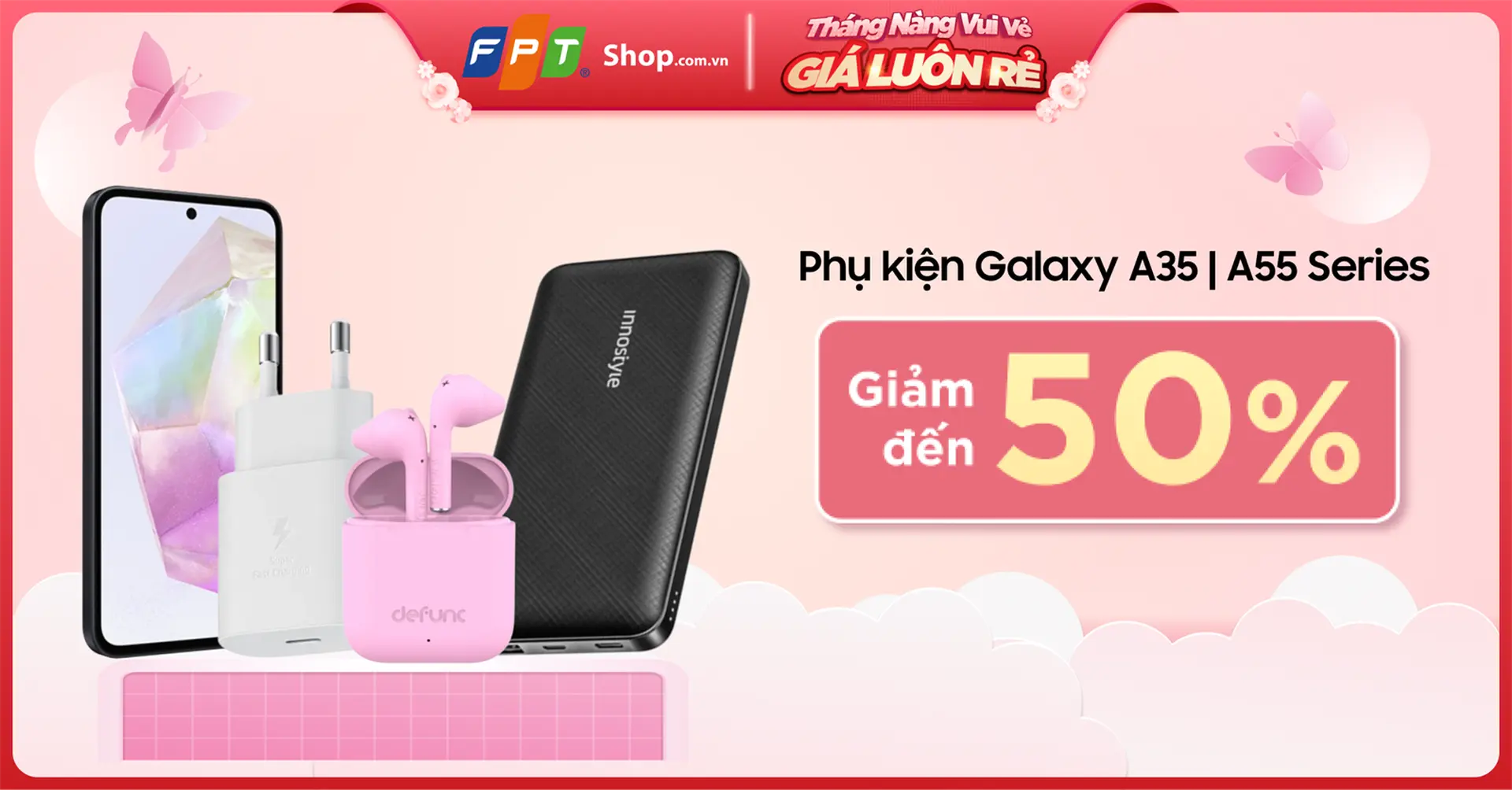 Phụ kiện giảm đến 50% khi mua kèm Samsung Galaxy A35 | A55 Series