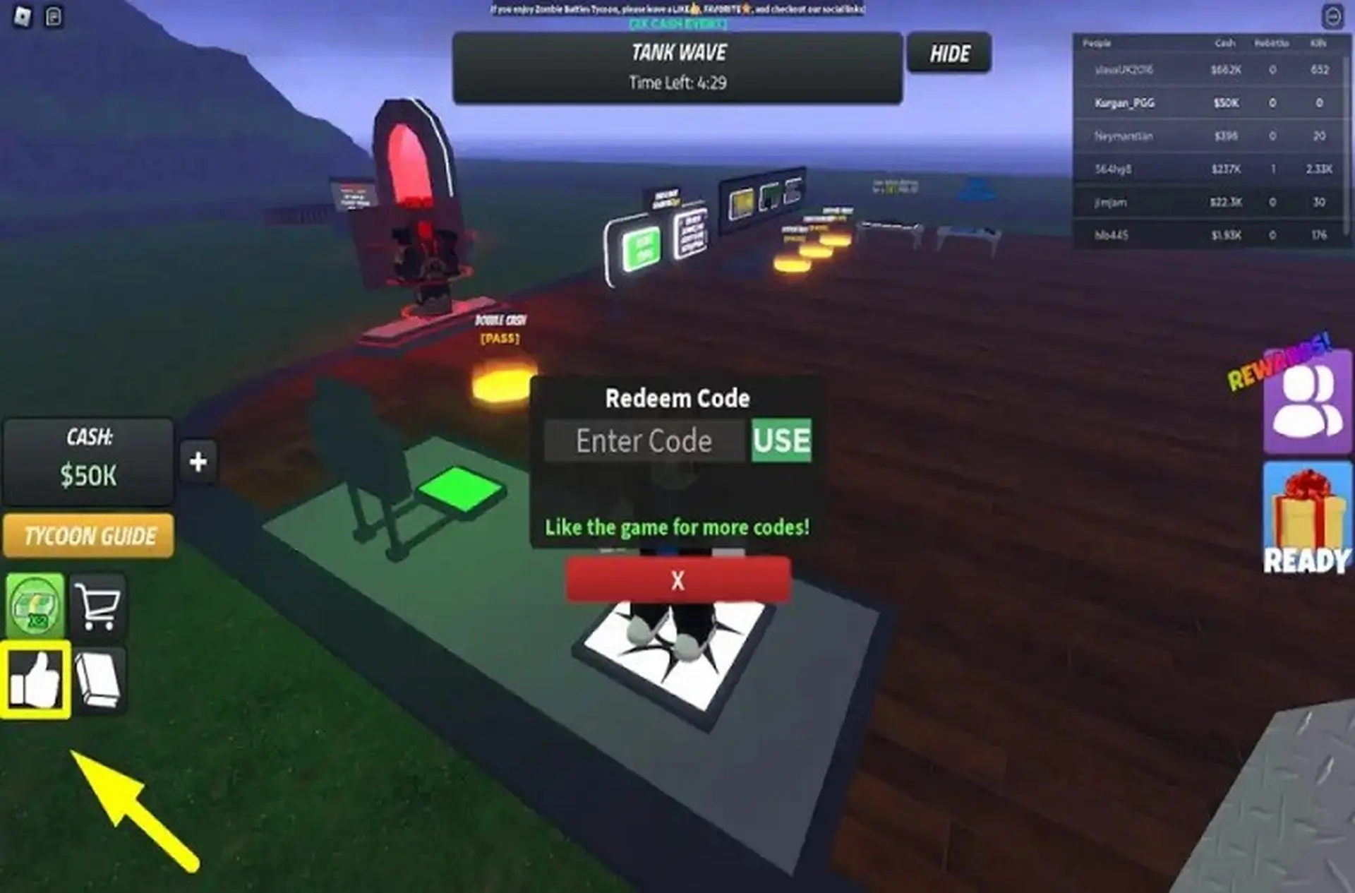 Tổng hợp mã code Zombie Battle Tycoon mới 2026 và hướng dẫn cách nhập nhanh chóng