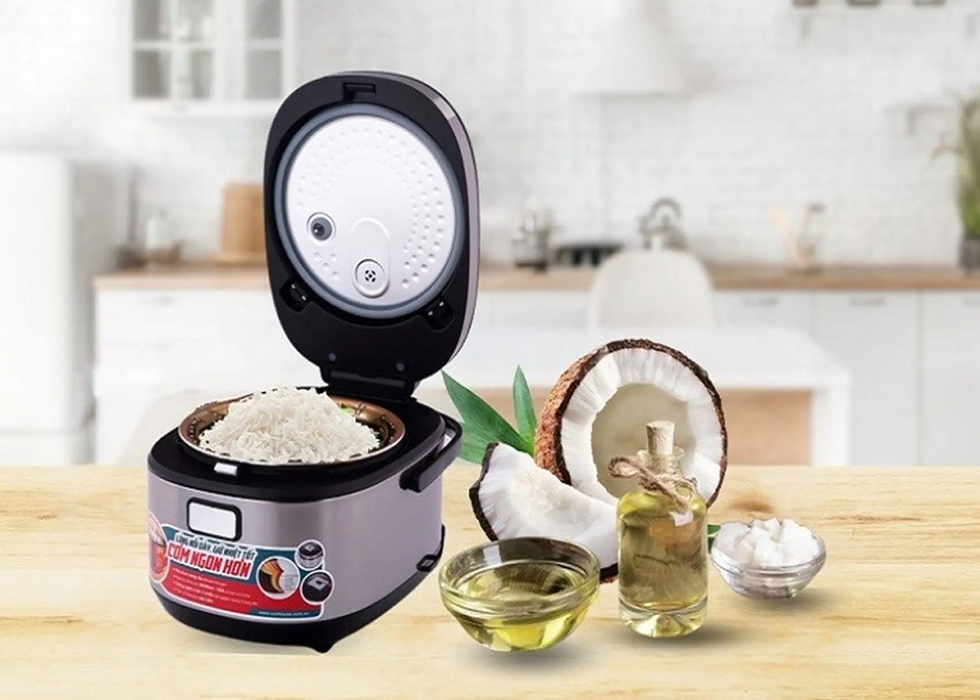 Bật mí cách làm dầu dừa bằng nồi cơm điện nhanh gọn, đơn giản chỉ trong vài bước