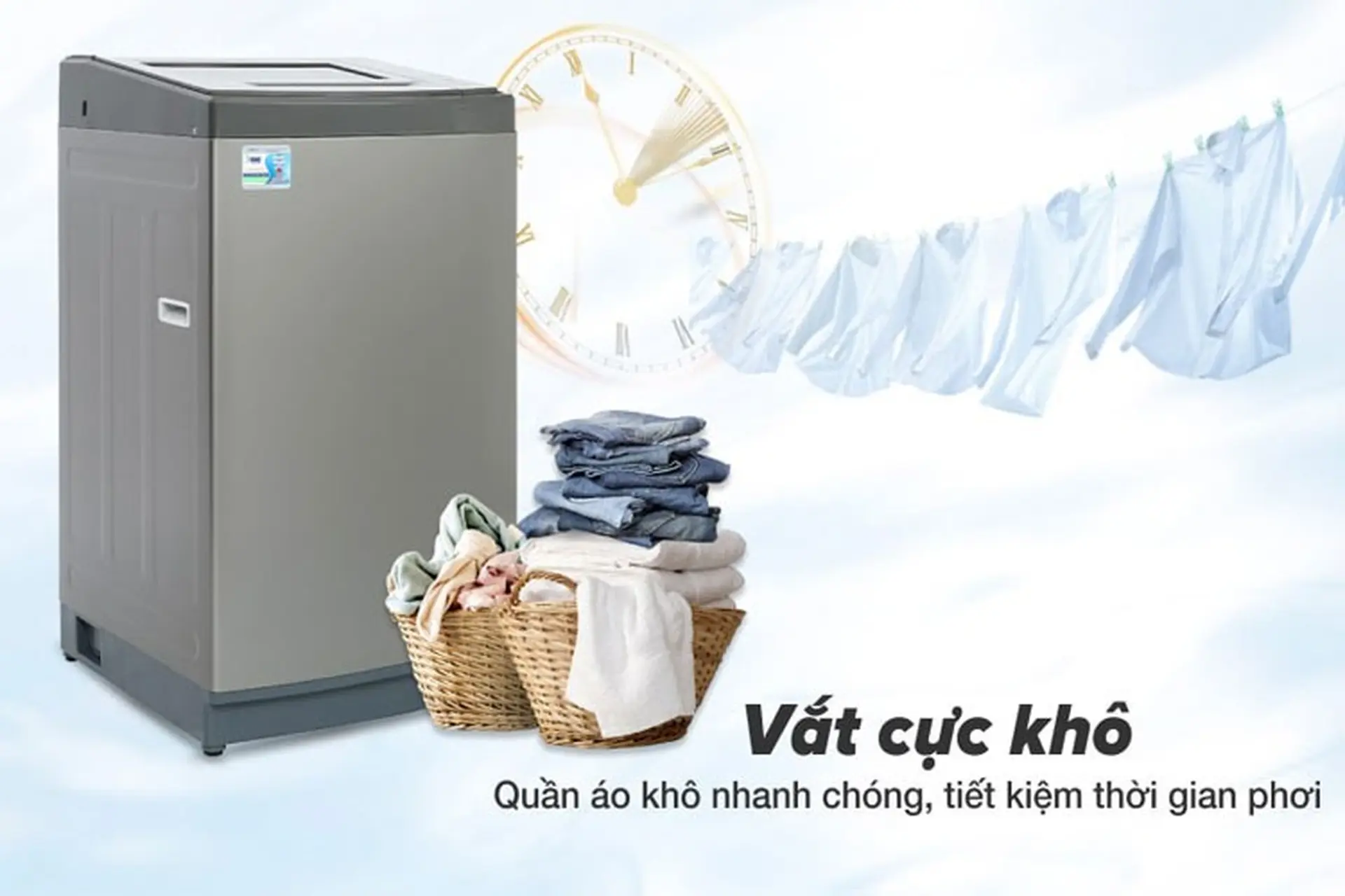 Cách vắt máy giặt Aqua như thế nào? Hướng dẫn sử dụng chế độ vắt trên máy giặt Aqua