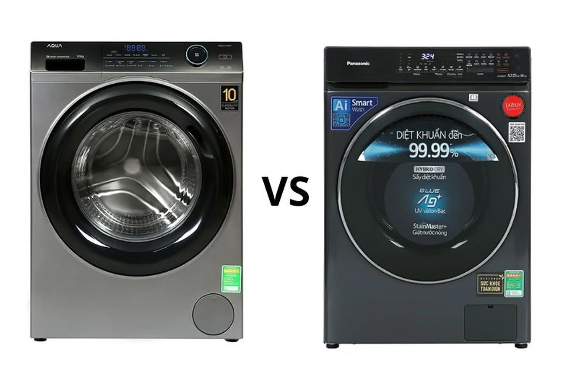 So sánh máy giặt AQUA và Panasonic nên mua hãng nào phù hợp với nhu cầu sử dụng?