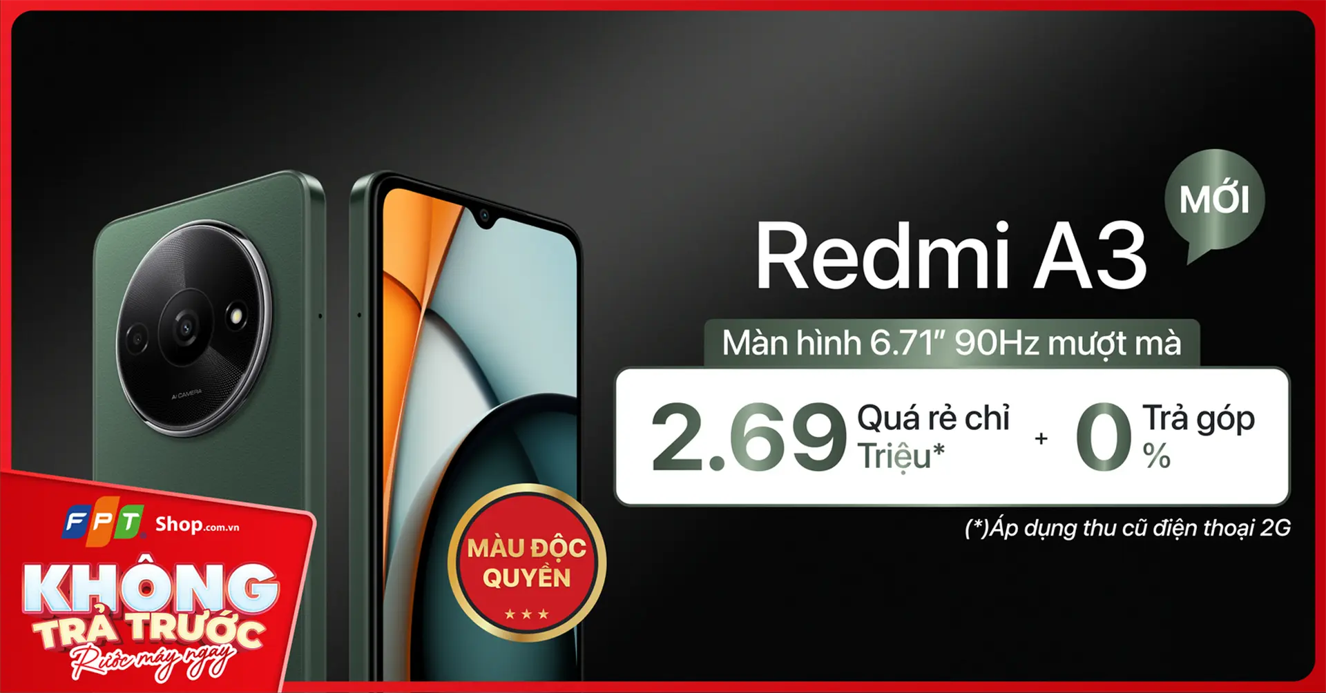 Trải nghiệm Redmi A3 hiệu năng tốt - giá rẻ bất ngờ tại FPT Shop