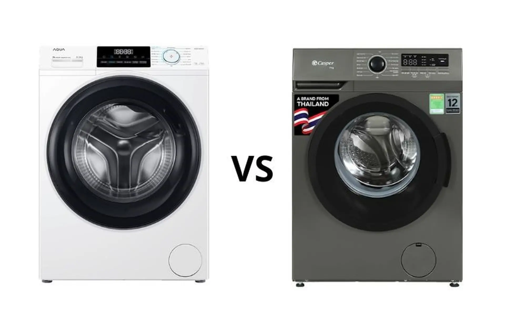 So sánh máy giặt Casper và AQUA, loại nào tốt hơn theo 8 tiêu chí quan trọng?
