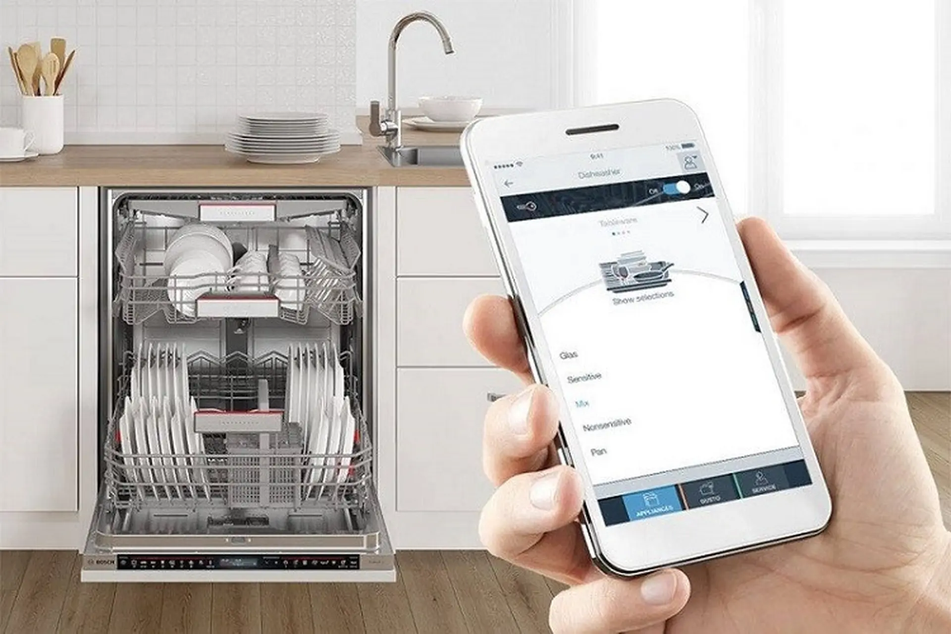 Cách kết nối máy rửa bát Bosch với điện thoại qua tính năng Home Connect siêu tiện ích
