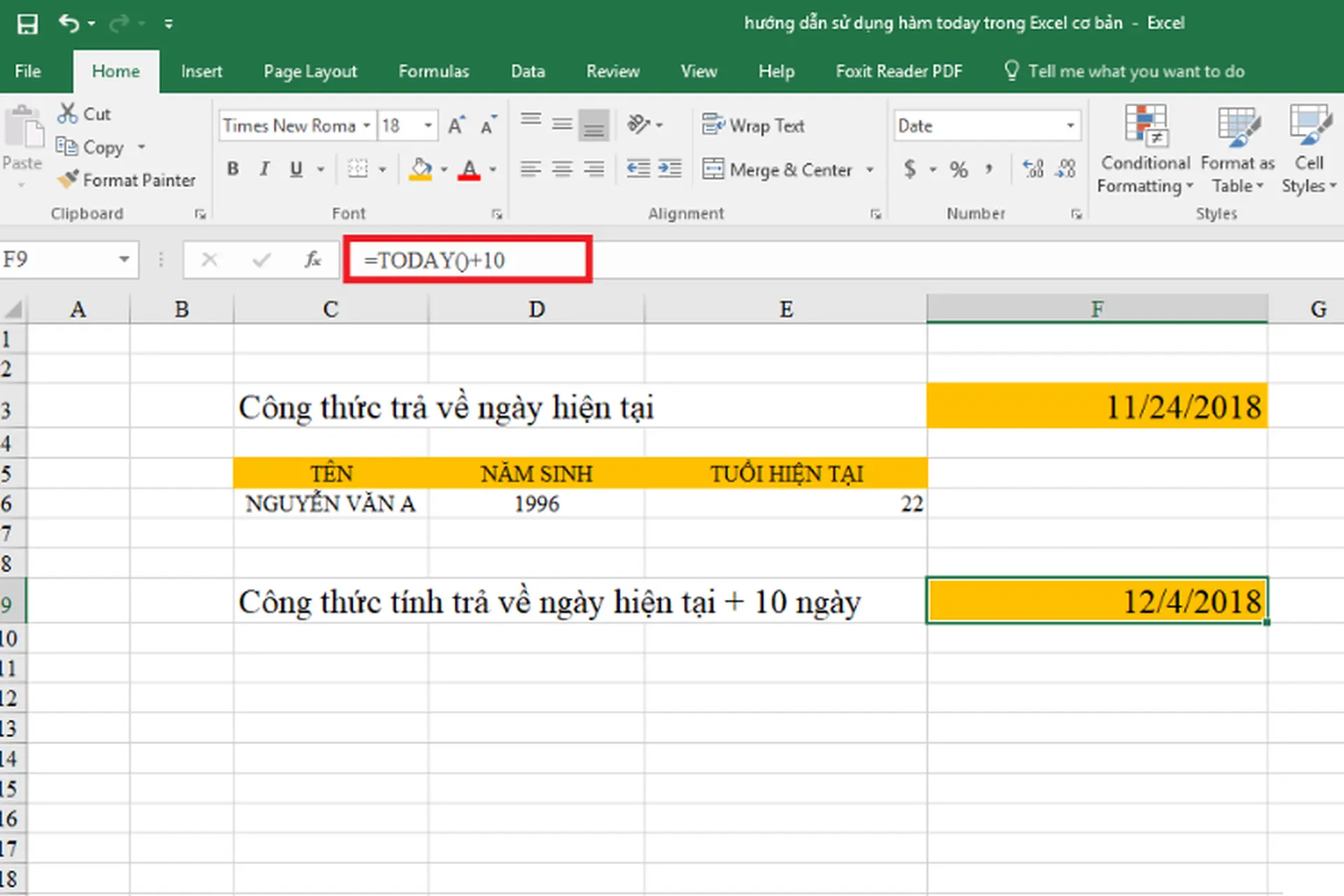 Hướng dẫn cách tạo hàm để tự nhảy ngày tháng trong Excel có thể bạn chưa biết