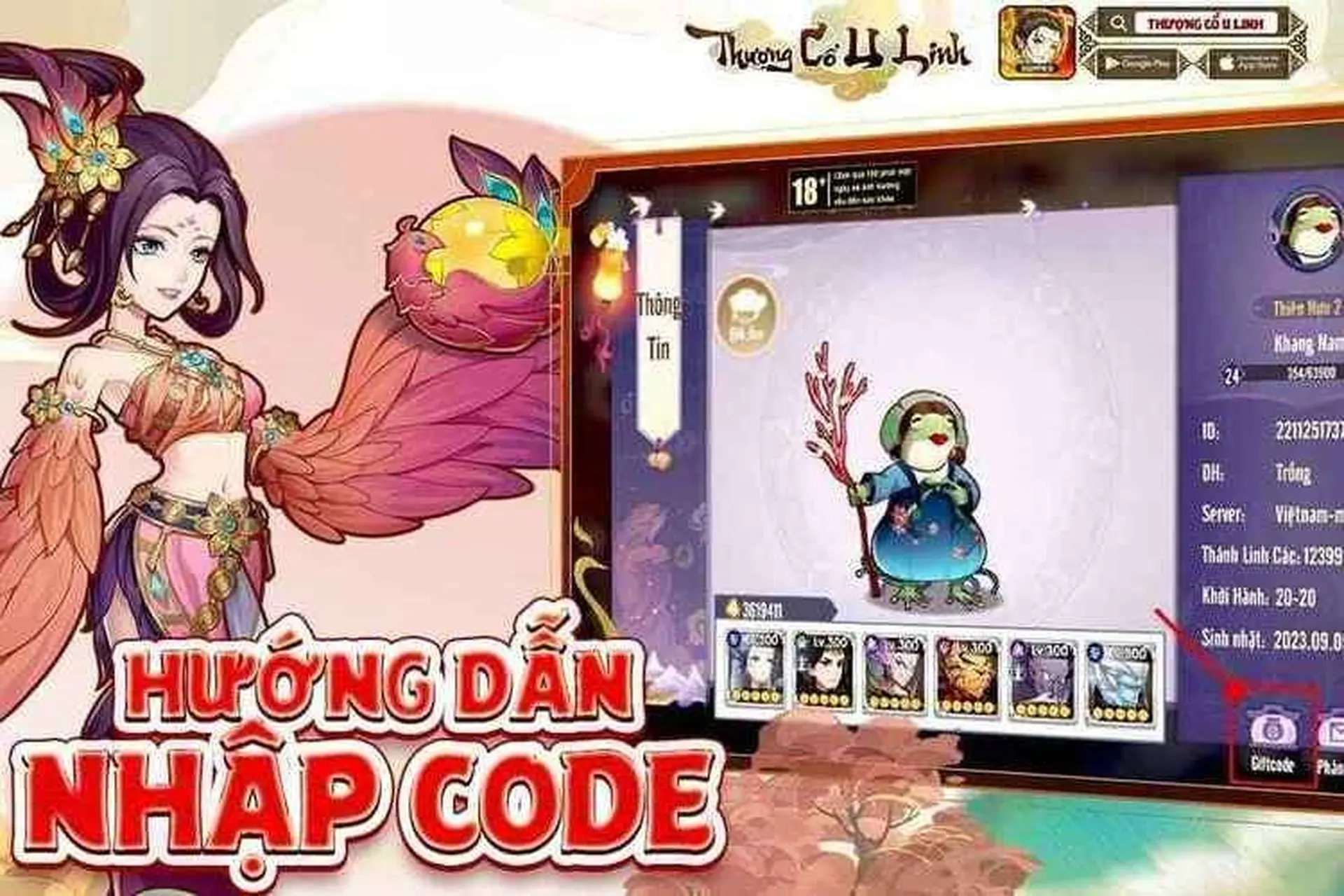 Danh sách code Thượng Cổ U Linh mới nhất 2026 và cách nhập code đổi quà miễn phí từ nhà phát hành