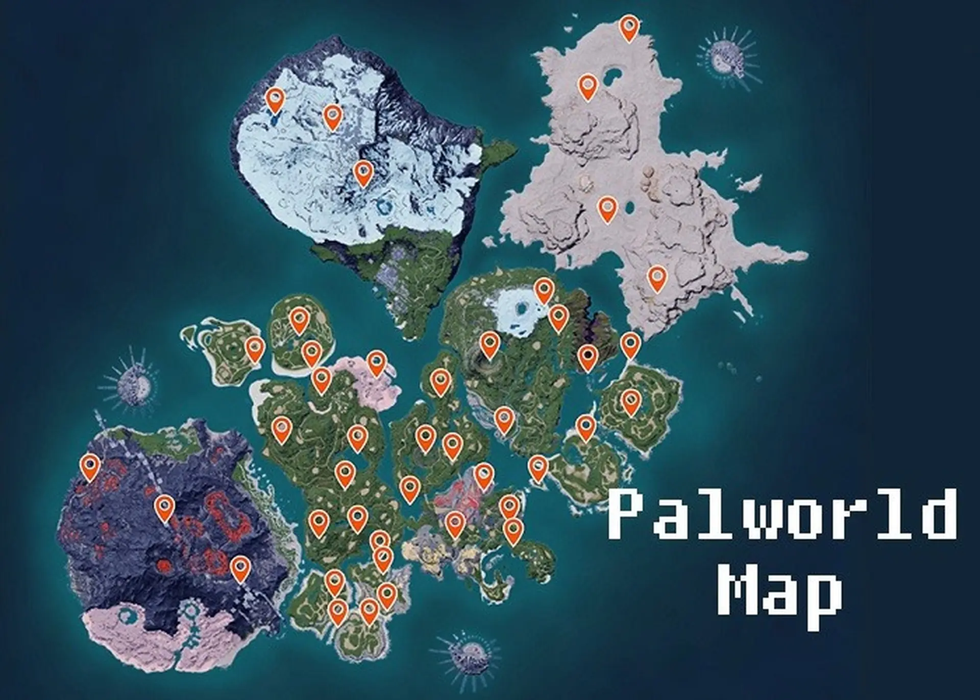 Palworld Map: Khám phá từ A-Z những điều thú vị xuất hiện trong bản đồ tương tác