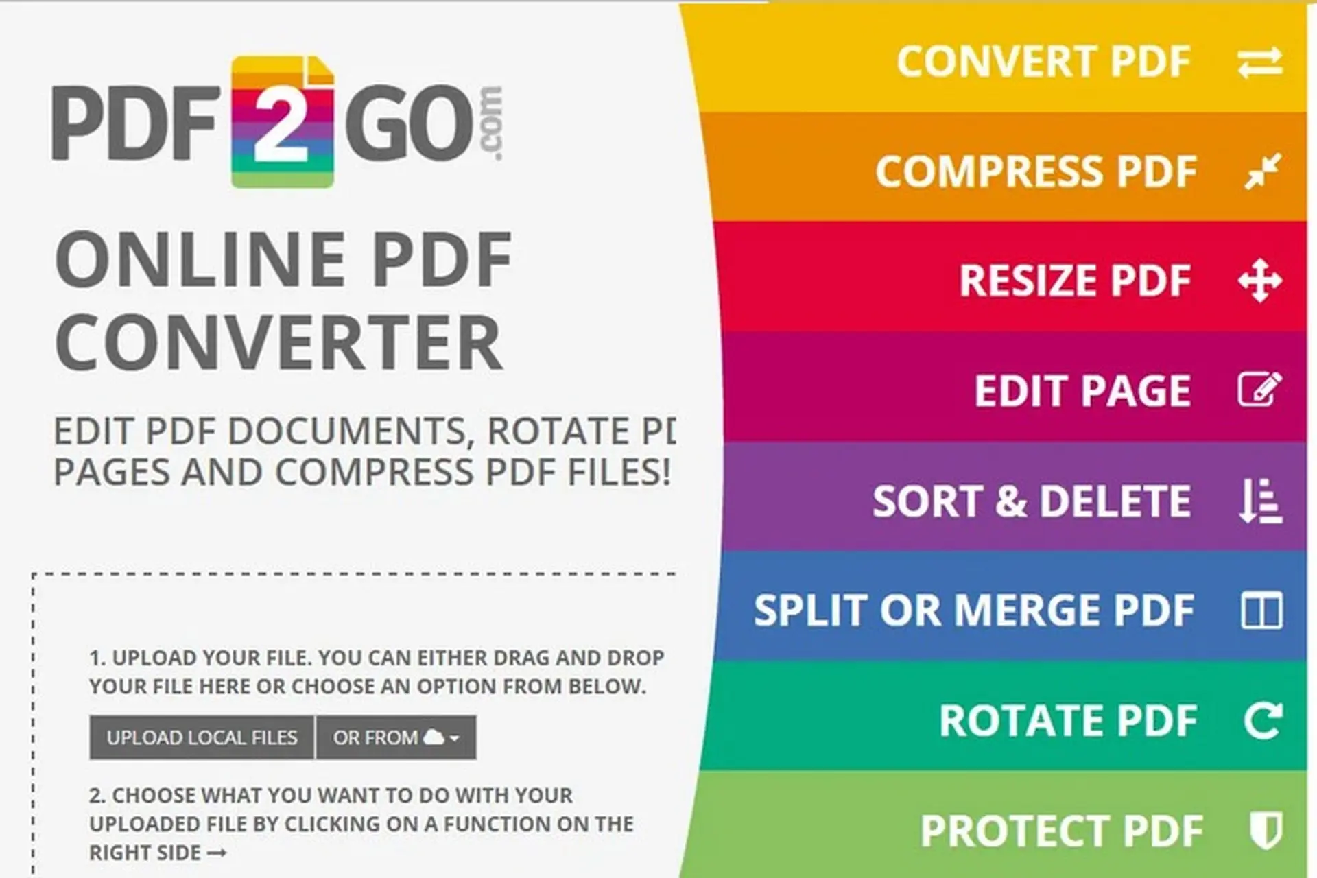 PDF2Go – Trải nghiệm miễn phí xử lý tệp PDF tất cả trong một