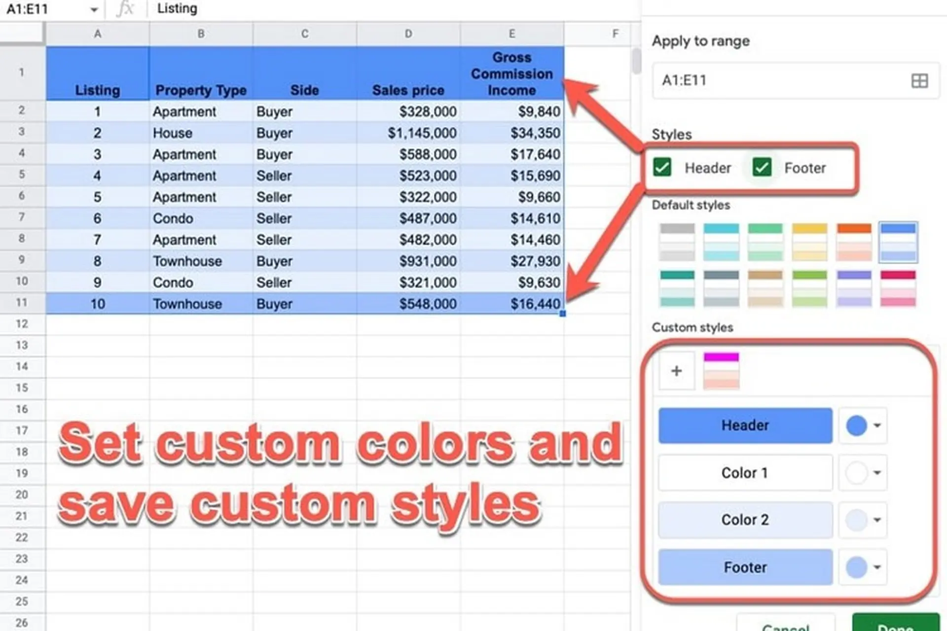 Tô màu xen kẽ trong Google Sheets: Chuyên nghiệp hóa bảng dữ liệu để quản lý và làm việc
