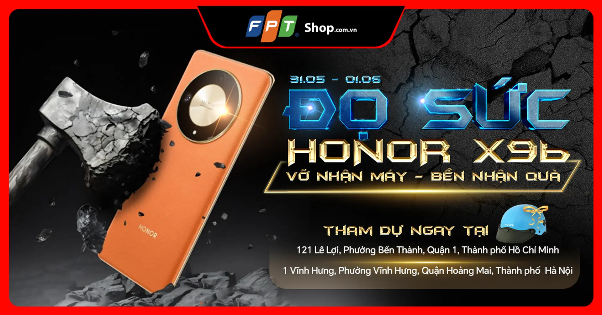 FPT Shop X HONOR chơi lớn - Tặng ngay điện thoại HONOR X9b và nhiều ưu đãi hấp dẫn