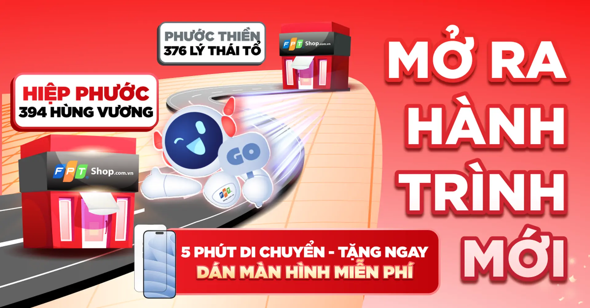 FPT Shop 394 Hùng Vương Tặng Bạn Miễn Phí Dán Màn Hình Điện Thoại