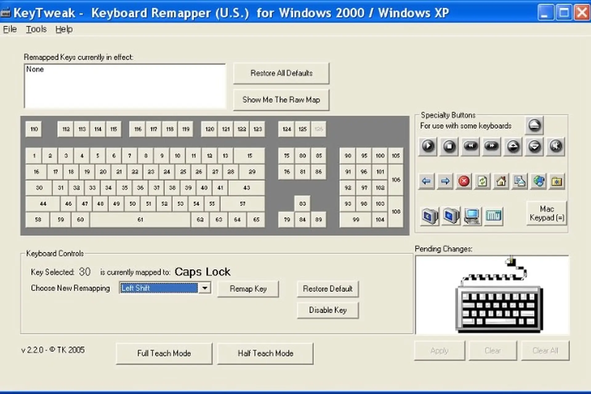 KeyTweak - Công cụ giúp bạn thoải mái “hô biến" chức năng và tùy chỉnh vị trí trên bàn phím 