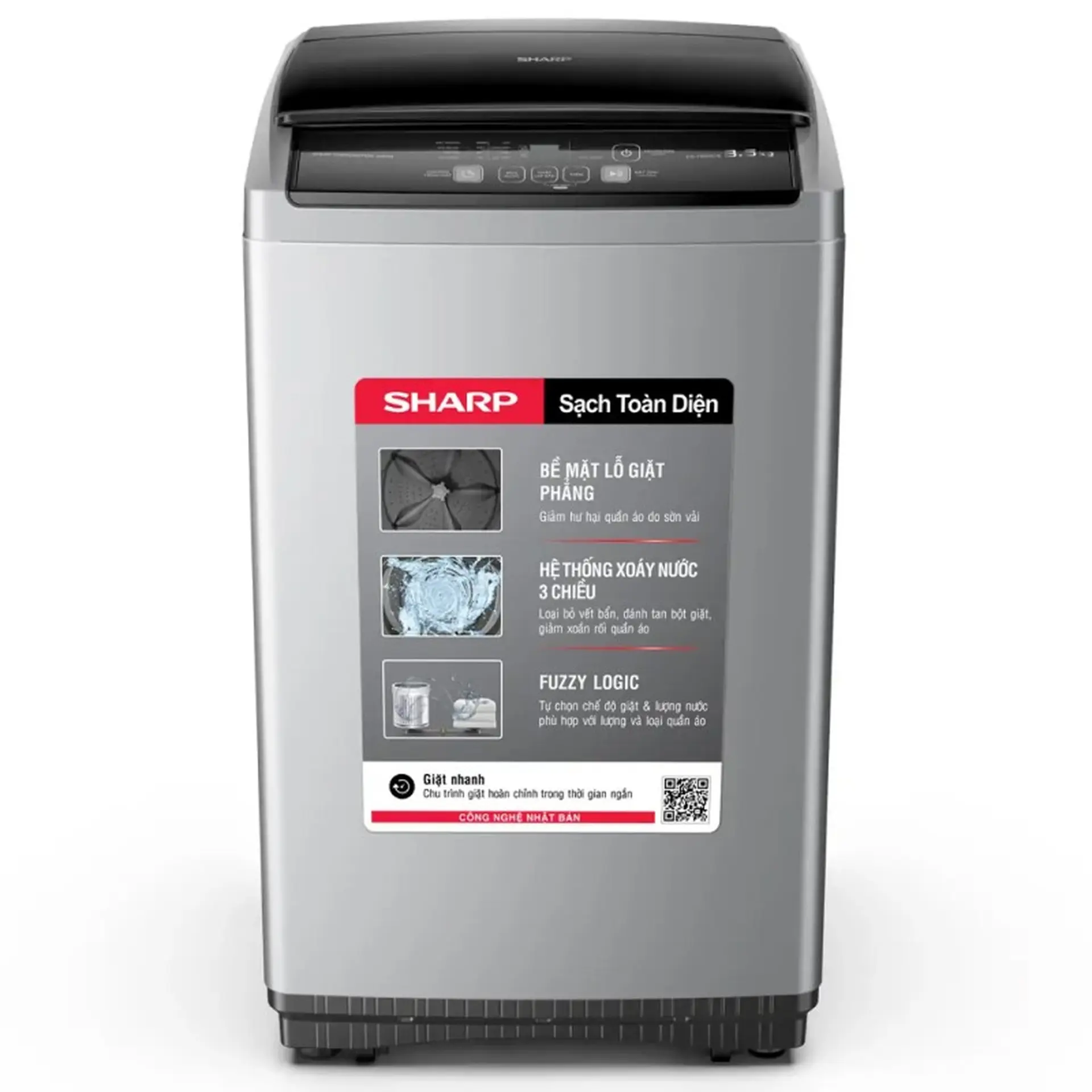 Máy giặt cửa trên Sharp 8.5 kg ES-Y85HV-S