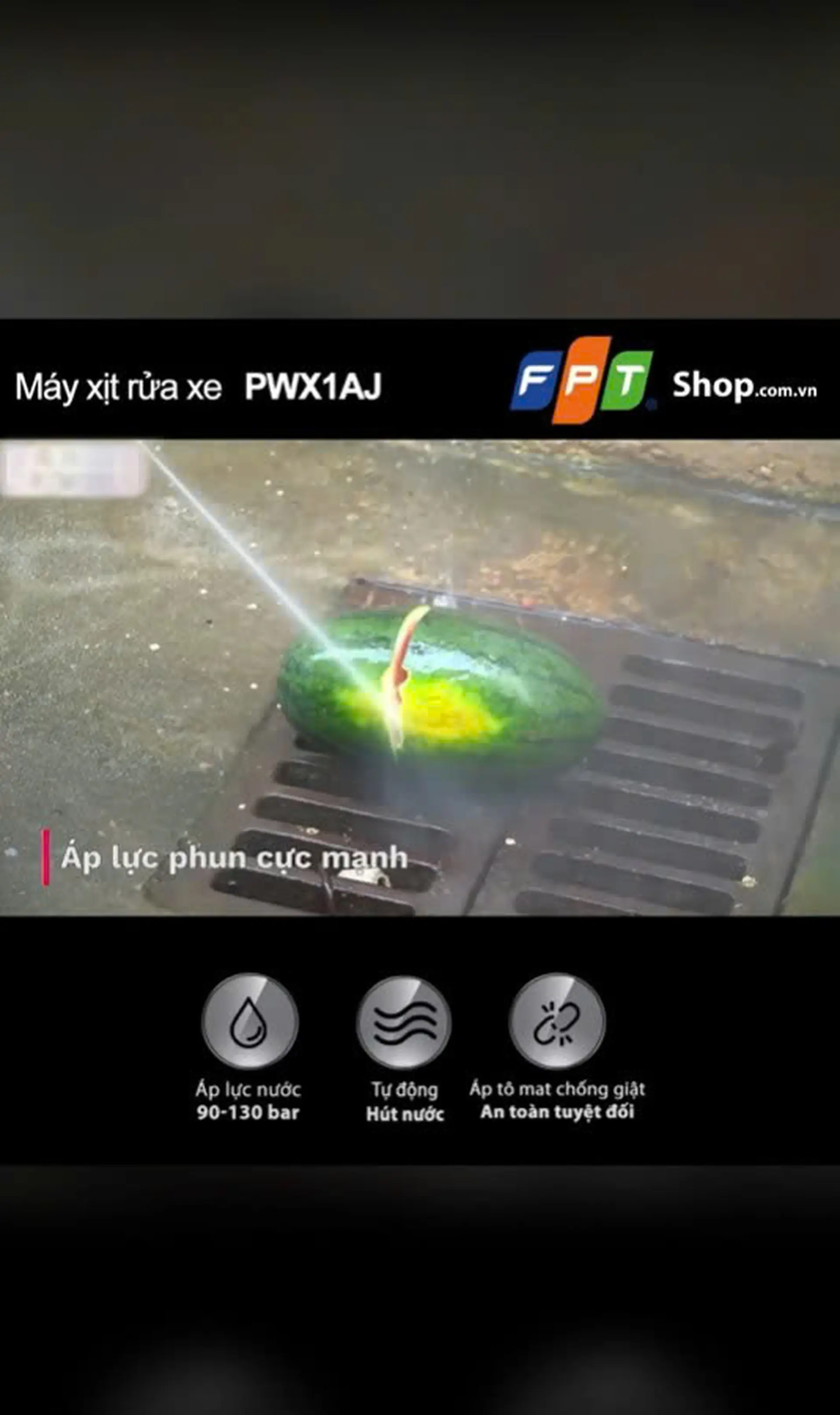 Máy rửa xe cao áp cảm ứng từ Fujihome PWX1AJ