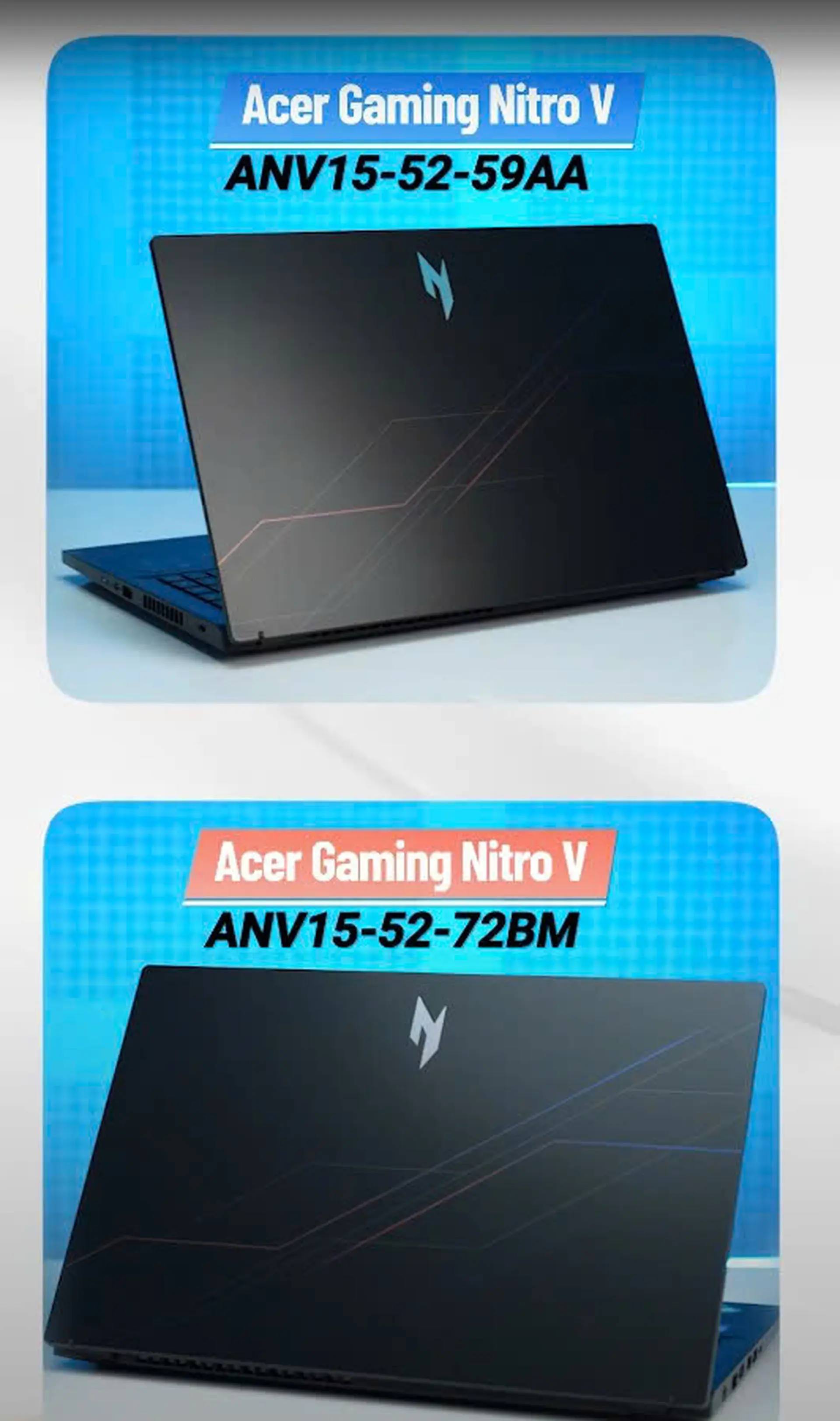 Acer Nitro V ANV15-52-59AA và ANV15-52-72BM: Laptop Gaming Mạnh Mẽ
