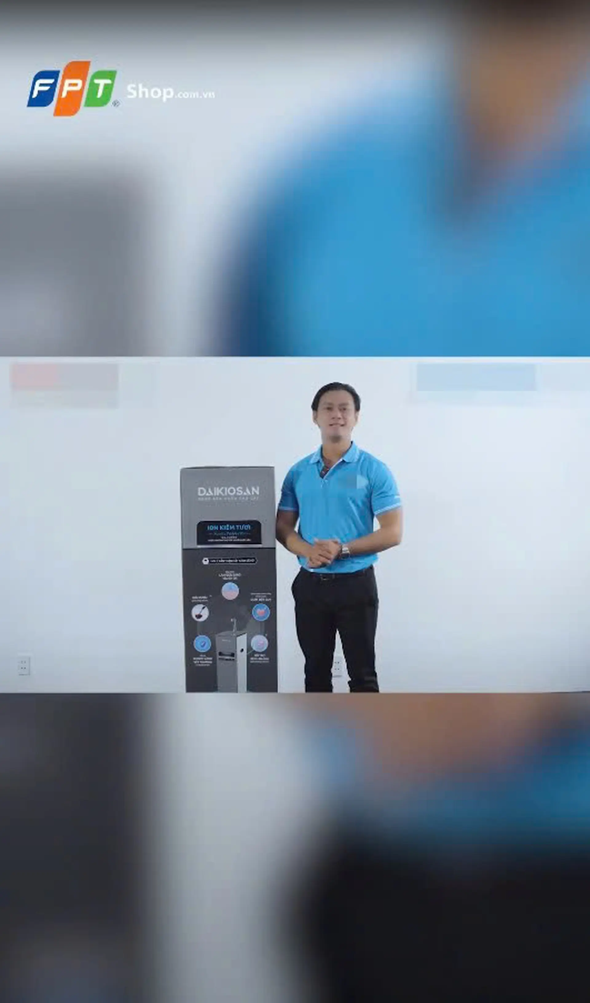 Máy lọc nước nóng lạnh RO ion kiềm tươi Daikiosan 8 lõi DN369