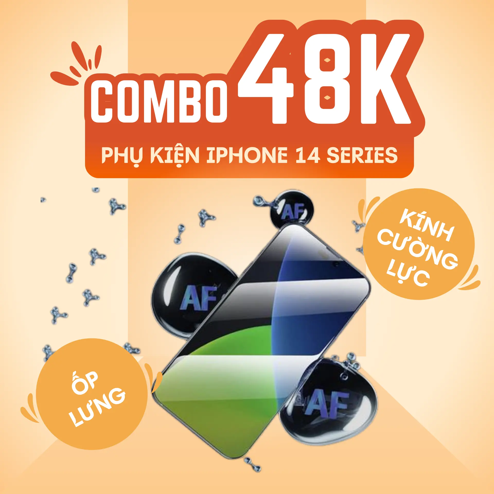 Ưu đãi cực hot: Combo phụ kiện kính cường lực + ốp lưng iPhone 14 series chỉ 48.000 đồng