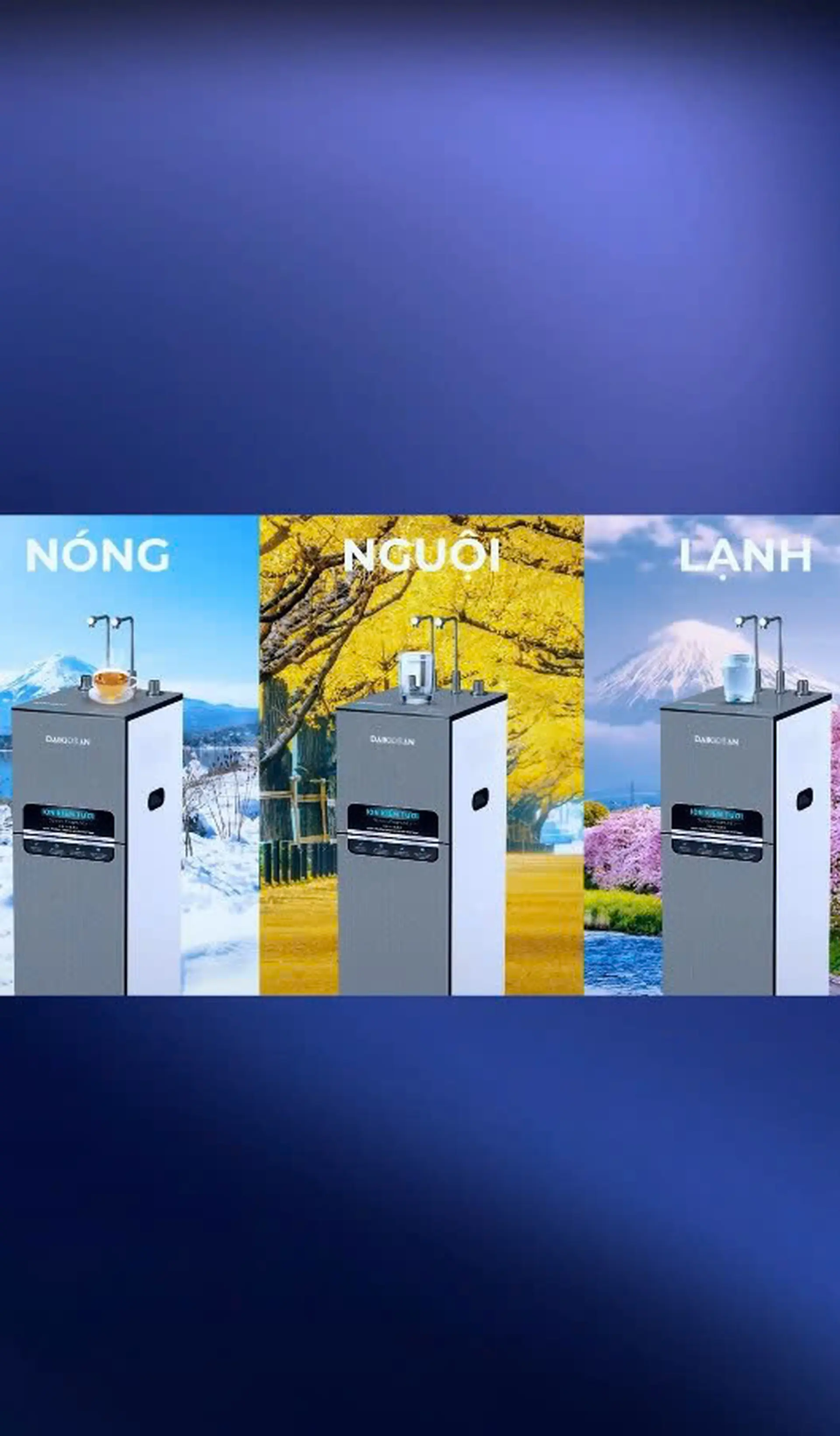 Máy lọc nước nóng nguội RO ion kiềm tươi Daikiosan 8 lõi DN269