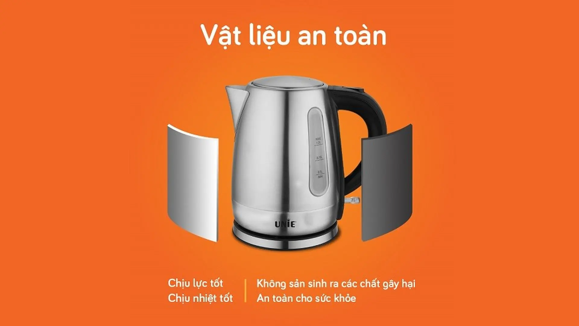 Bình đun siêu tốc inox Unie 1 lít UE-300