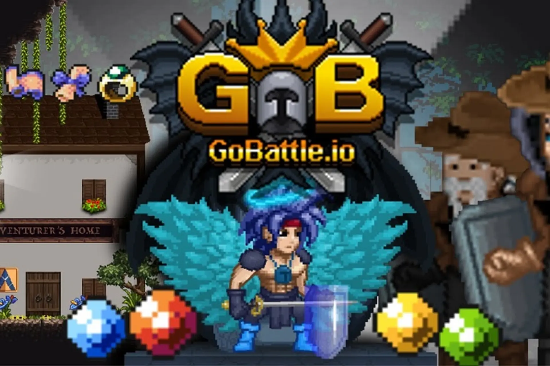 Tham gia GoBattle.io, dấn thân vào chiến trường vương quyền, cải thiện vũ khí và giành chiến thắng