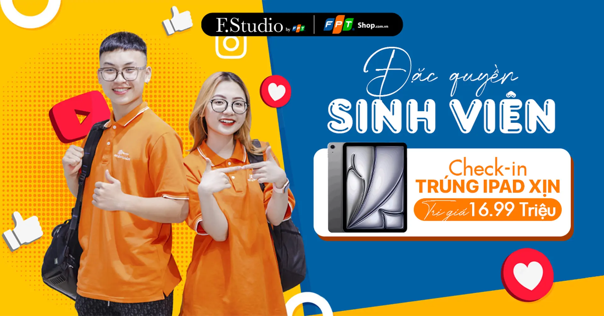 Đặc quyền sinh viên: Check-in tại workshop trúng iPad xịn trị giá 16.99 triệu