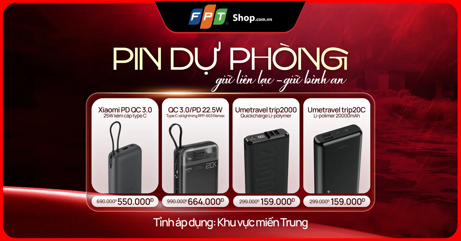 Pin dự phòng - Giữ liên lạc - Giữ bình an - Chỉ từ 159K