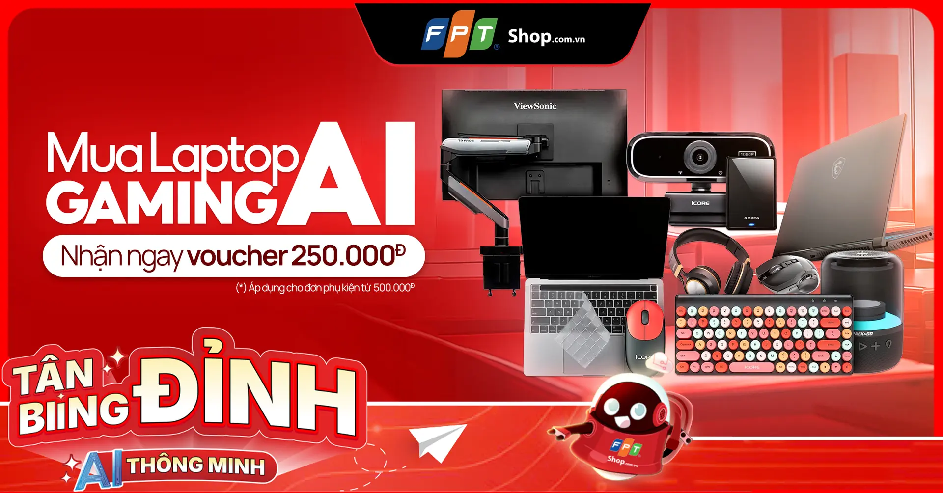 Mua Laptop Gaming AI, nhận ngay voucher 250.000Đ
