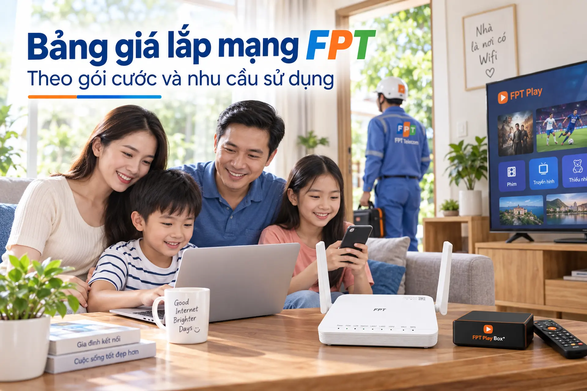 Bảng giá lắp mạng FPT theo từng gói cước và nhu cầu sử dụng thực tế