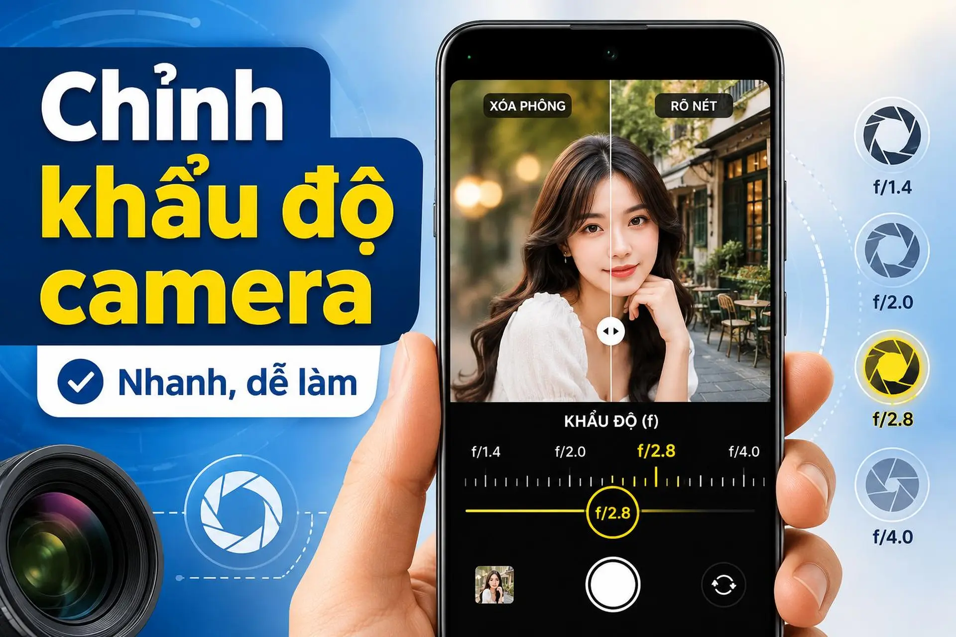 Cách điều chỉnh khẩu độ camera trên điện thoại nhanh và đơn giản ai cũng có thể tự thực hiện
