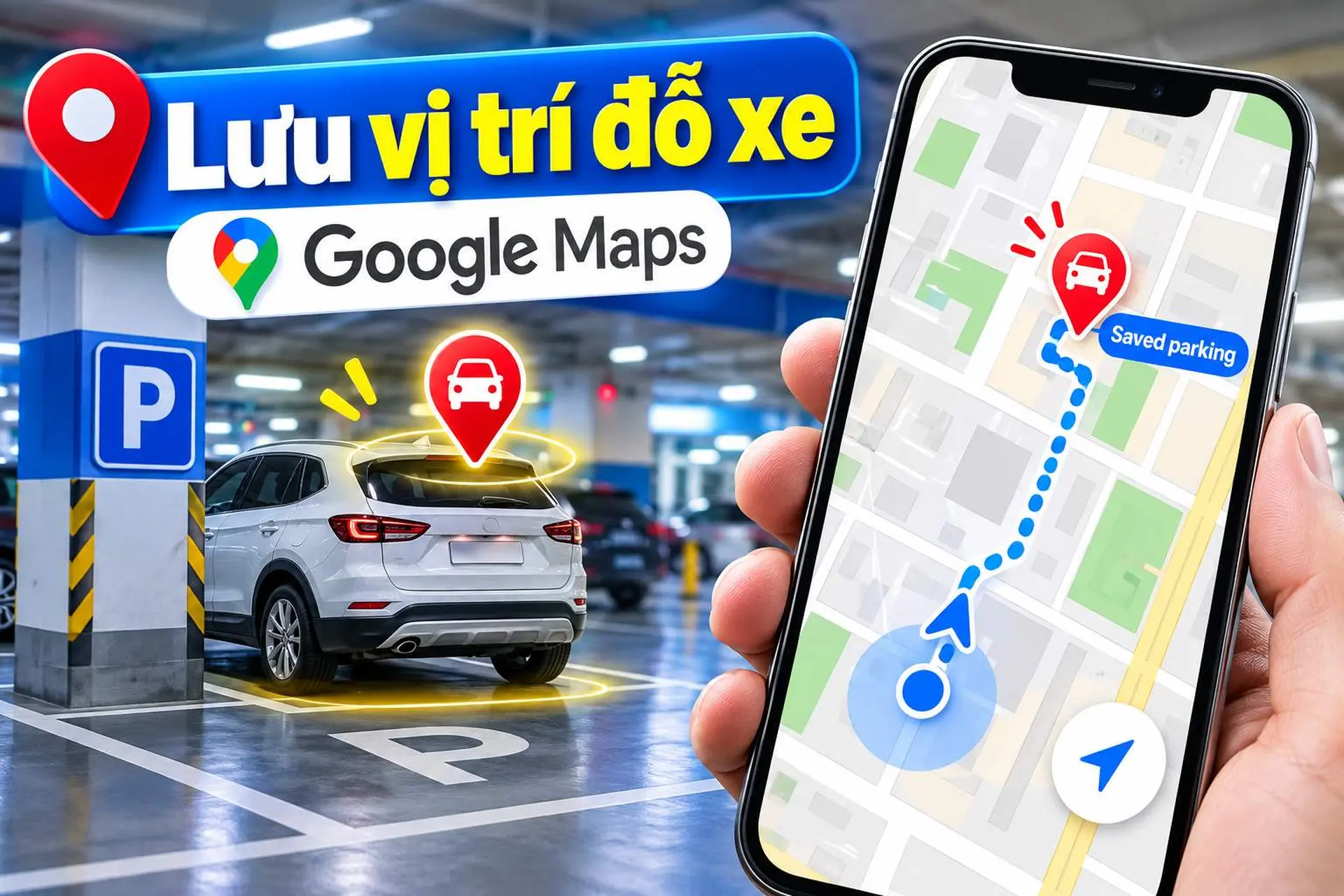 Cách lưu vị trí đỗ xe trong Google Map trên điện thoại để tìm lại xe nhanh chóng, đơn giản