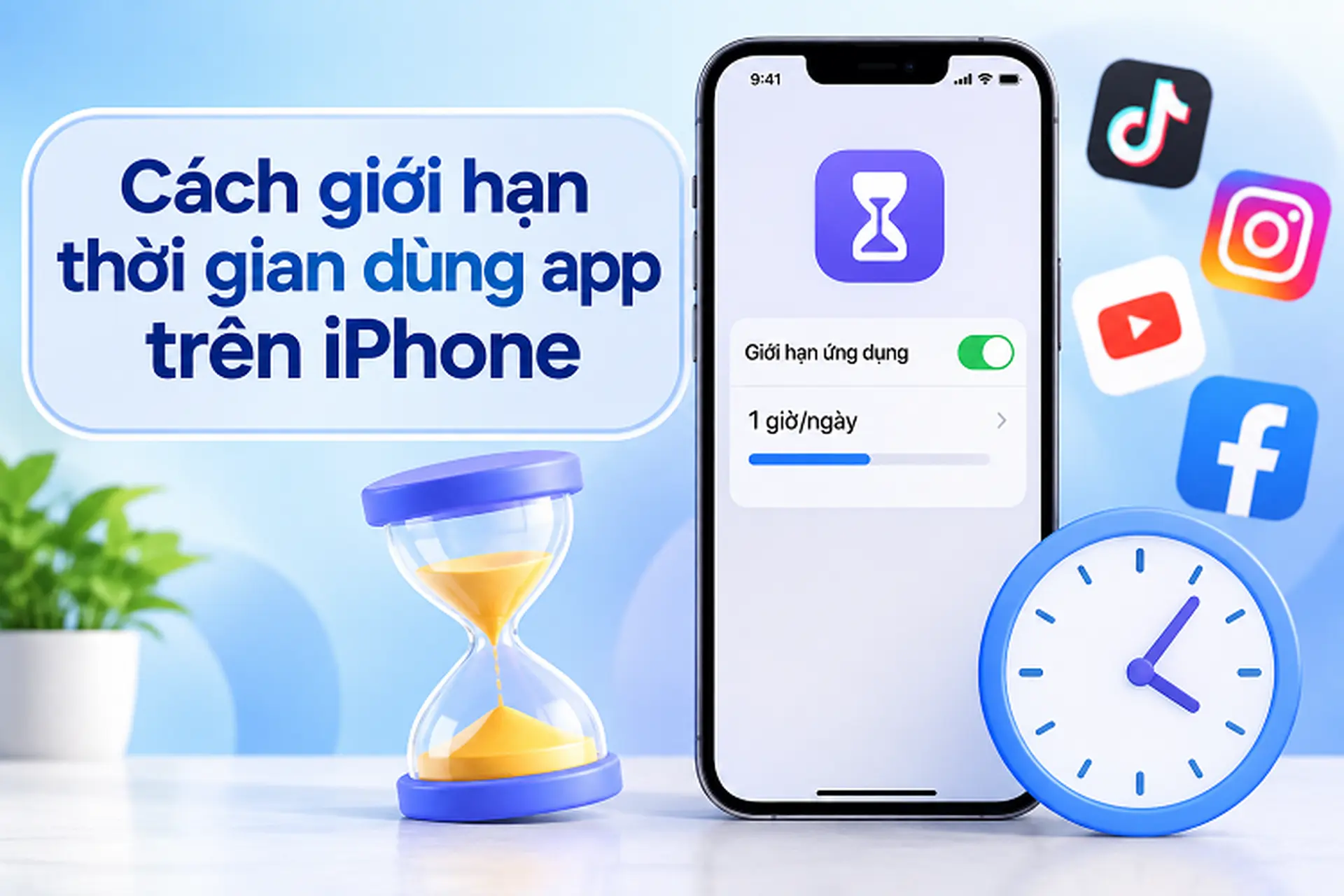 Bỏ túi cách giới hạn thời gian dùng app trên iPhone đơn giản giúp bạn tăng khả năng tập trung cho công việc