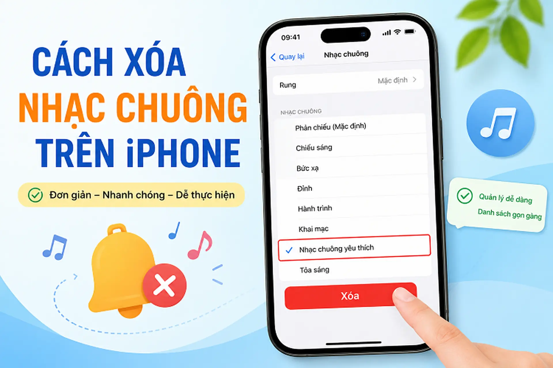 Cách xóa nhạc chuông trên iPhone cực nhanh giúp dọn dẹp bộ nhớ và làm gọn danh sách âm báo của bạn