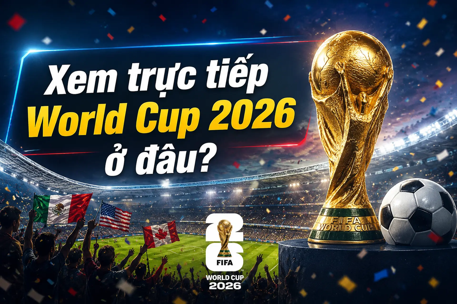 Xem trực tiếp World Cup 2026 ở đâu? Cập nhật các nền tảng phát sóng toàn bộ 104 trận với chất lượng HD