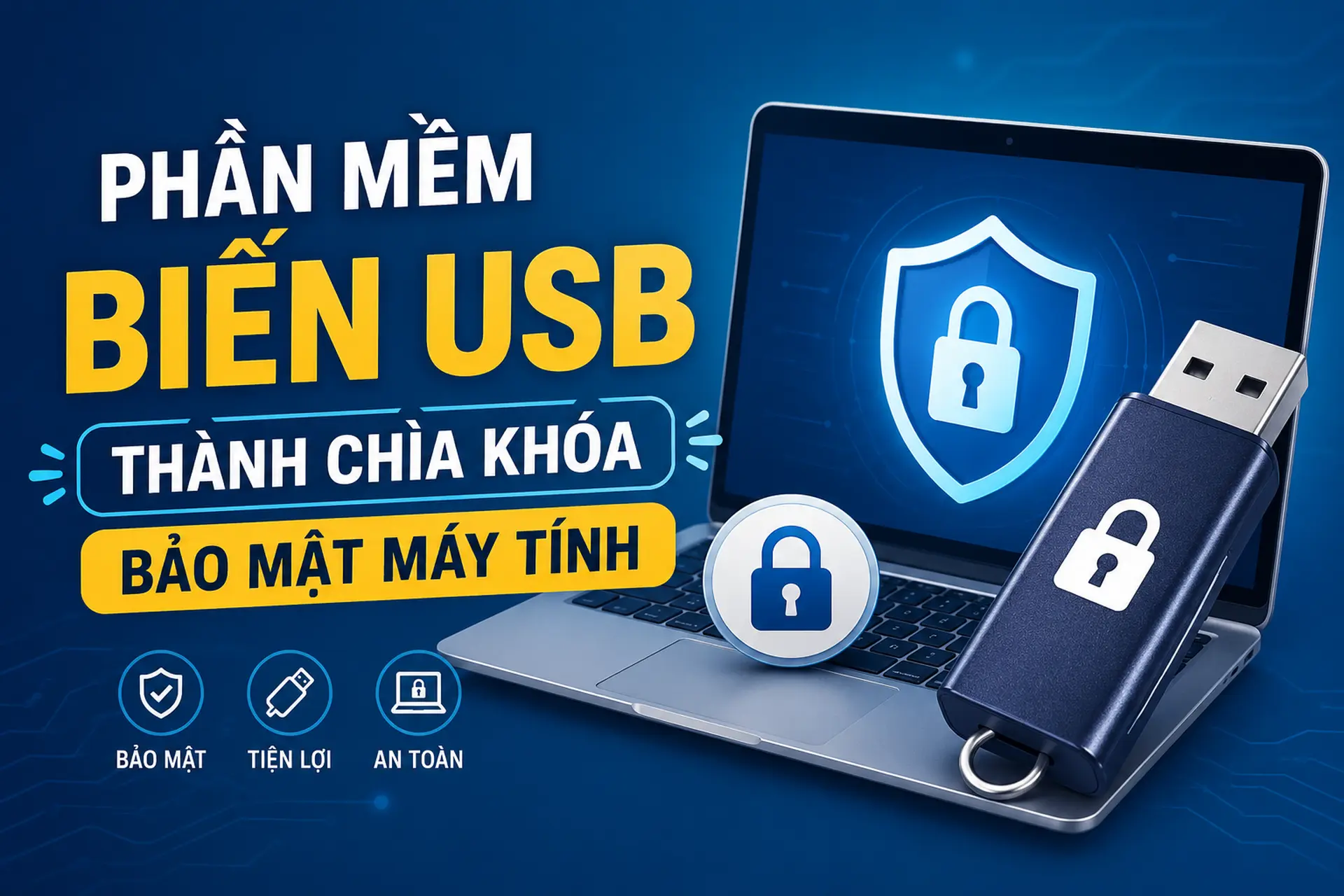 Phần mềm biến USB thành chìa khóa bảo mật máy tính -  Giải pháp bảo vệ dữ liệu tối ưu trong kỷ nguyên số