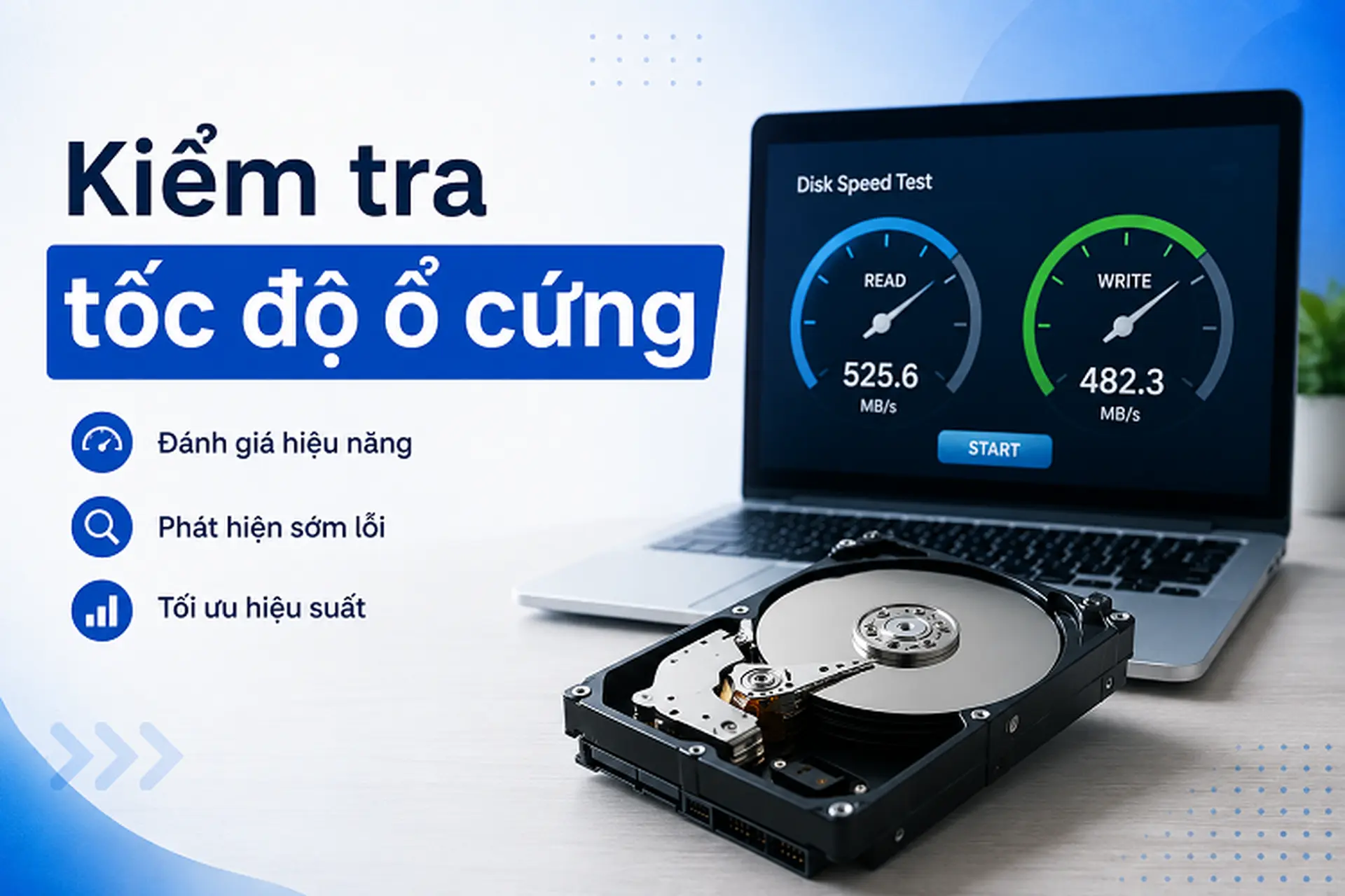 Bỏ túi ngay cách kiểm tra tốc độ ổ cứng siêu đơn giản giúp bạn đánh giá hiệu năng máy tính cấp tốc